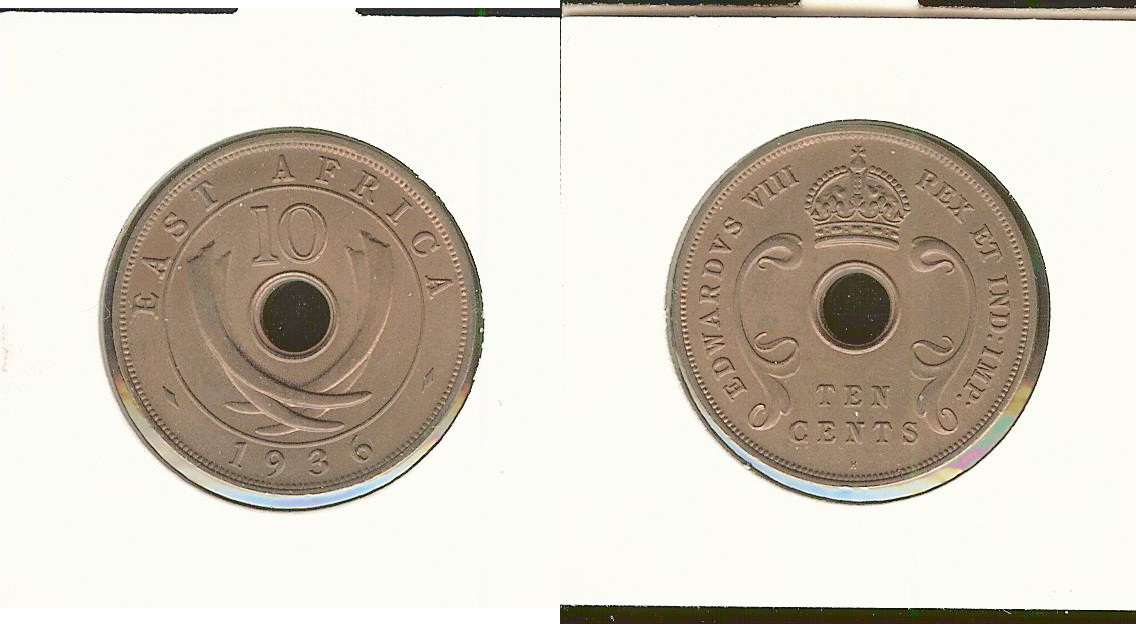 AFRIQUE DE L'EST Britannique 10 Cent George V 1936 SPL